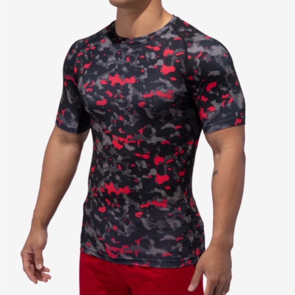 Lot of 2x NWT [Eastbay] Gymtech Performance Tees Blue Camo & Red Camo Men’s XS